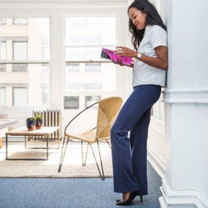 Boot-Cut | Navy Pinstripe Dress Pant NWOT